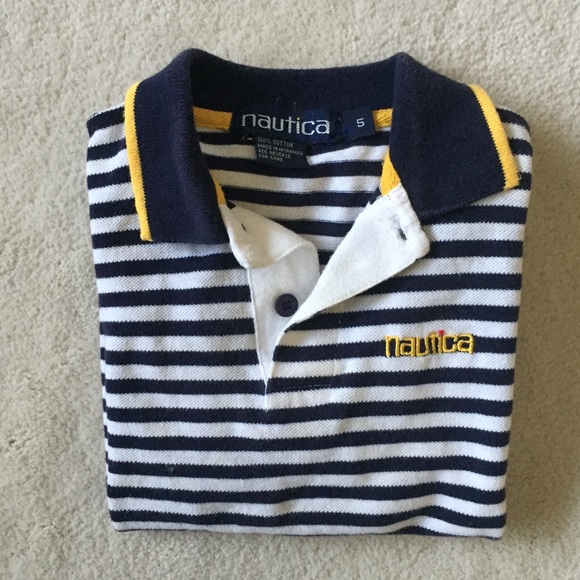 Nautical Striped Polo shirt size 5 - Picture 1 of 5